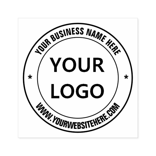 Custom Company Logo Round Rubber Stamp Example (Imprint)