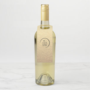Custom company logo simple gold business logo bottle tag