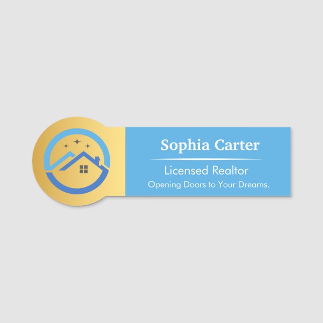 Custom Company Logo Staff Name Tag Design (Front)