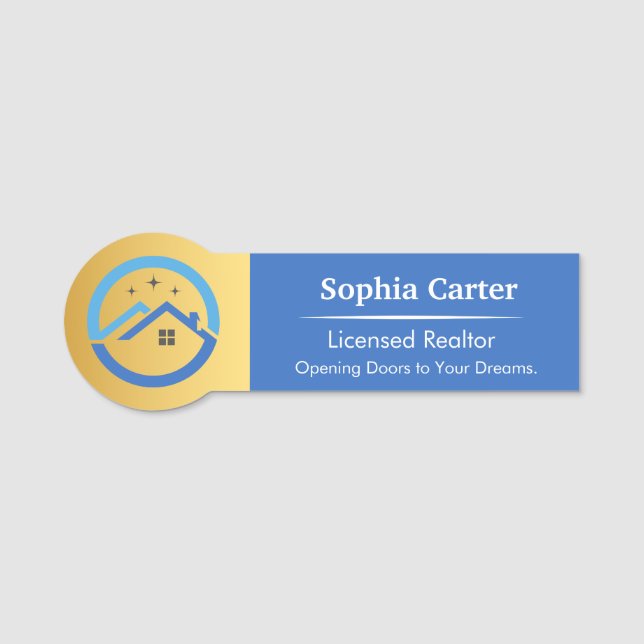 Custom Company Logo Staff Name Tag Design (Front)
