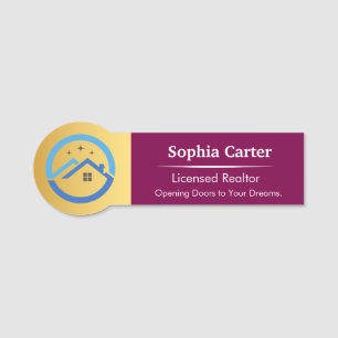 Custom Company Logo Staff Name Tag Design