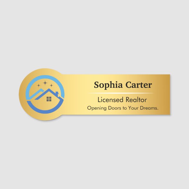 Custom Company Logo Staff Name Tag Design (Front)