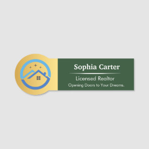 Custom Company Logo Staff Name Tag Design