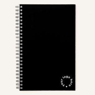 Custom Company Logo Swag   Classic Black Notebook