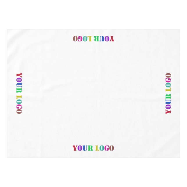 Custom Company Logo Tablecloth Template Your Colou (Front (Horizontal))