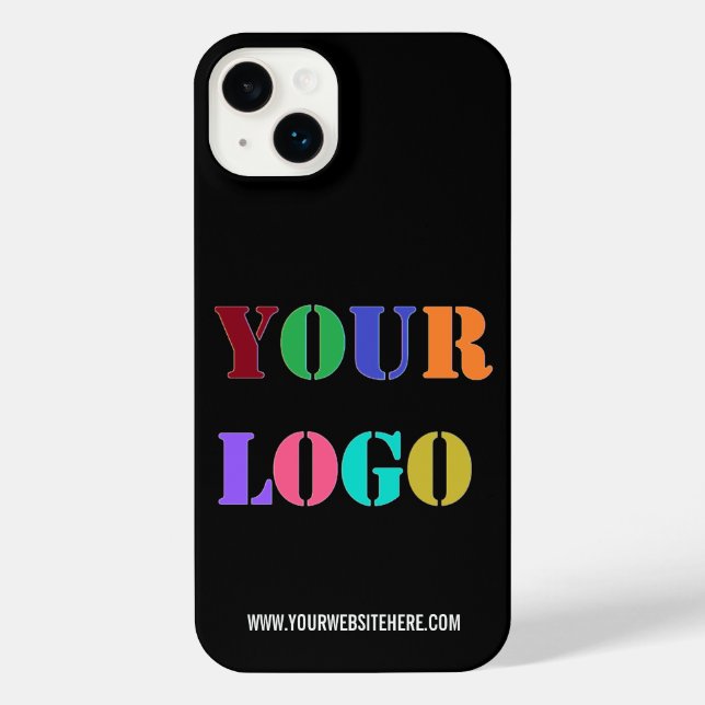 Custom Company Logo Text and Colours Your Business iPhone Case (Back)