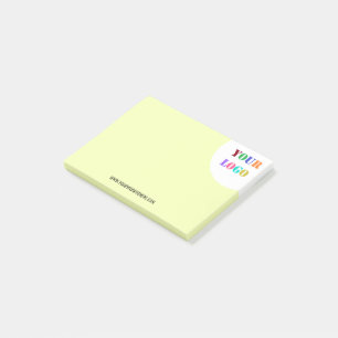 Custom Company Logo Text Business Post it Notes