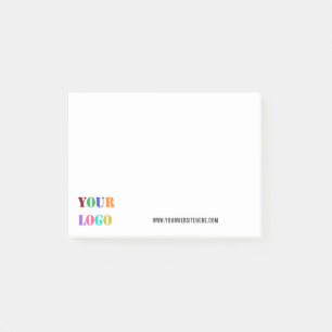 Custom Company Logo Text Business Post-it® Notes