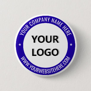 Custom Company Logo Text Business Promotion Button