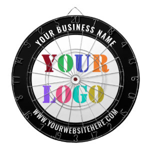 Custom Company Logo Text Dart Board Your Colours