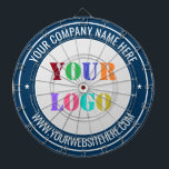 Custom Company Logo Text Dart Board - Your Colours<br><div class="desc">Custom Colours and Font - Dart Board with Your Company Logo or Photo and Name Website or Custom Text Promotional Business or Modern Personal Dartboards / Gift - Add Your Logo - Image - Photo or QR Code / Name - Company / Website or other Information / text - Resize...</div>