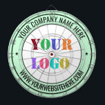 Custom Company Logo Text Dart Board - Your Colours<br><div class="desc">Custom Colours and Font - Dart Board with Your Company Logo or Photo and Name Website or Custom Text Promotional Business or Modern Personal Dartboards / Gift - Add Your Logo - Image - Photo or QR Code / Name - Company / Website or other Information / text - Resize...</div>