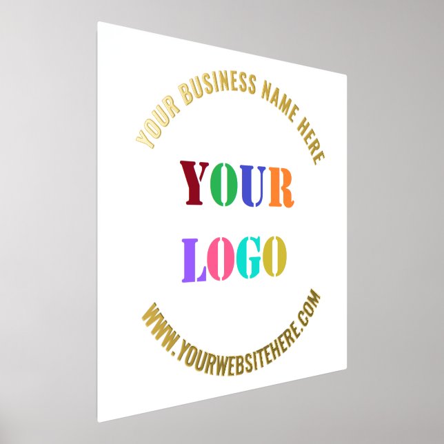 Custom Company Logo Text Foil Prints - Your Colour (Laydown)