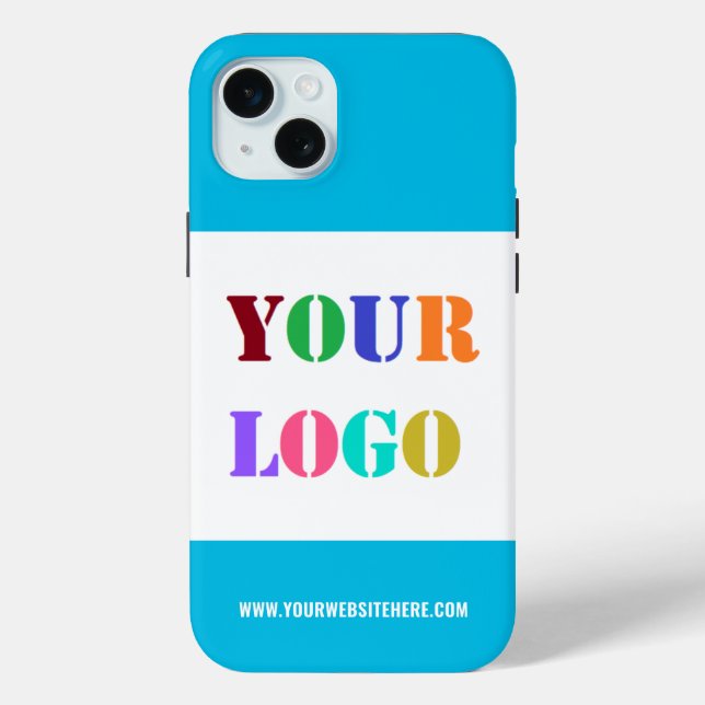 Custom Company Logo Text iPhone Case Choose Colour (Back)