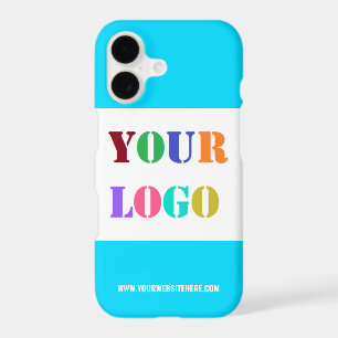 Custom Company Logo Text iPhone Case Choose Colour