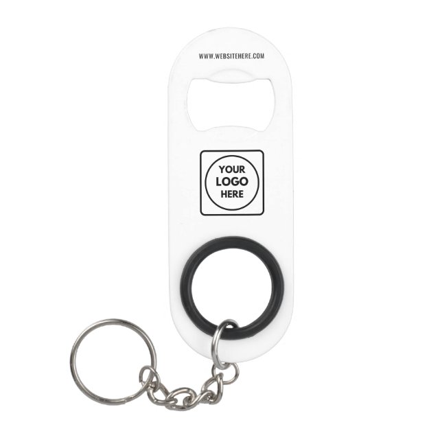 Custom Company Logo Text Keychain Branding Design (Front)