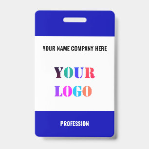 Custom Company Logo Text Name Business Badge ID Badge