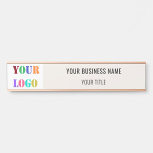 Custom Company Logo Text Name Business Door Sign