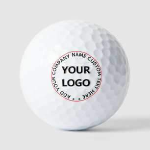 Custom Company Logo Text Name Golf Balls Template