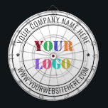 Custom Company Logo Text Personalised Dart Board<br><div class="desc">Custom Colours and Font - Design Your Own Personalised Dart Board with Your Company Logo Name Website or Custom Text Promotional Business Dartboards Gift - Add Your Logo - Image or QR Code - Photo / Name - Company / Website - Information / More - Resize and move or remove...</div>