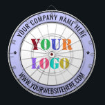 Custom Company Logo Text Personalised Dart Board<br><div class="desc">Custom Colours and Font - Dartboards with Simple Personalised Custom Logo Business Name Text Company Promotional Professional Customisable Stamp Dart Board Gift - Add Your Logo - Image / Name - Company / Website or Phone or Email / more - Resize and move or remove and add elements / text...</div>