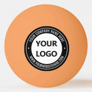 Custom Company Logo Text Ping Pong Ball Template