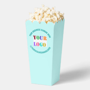 Custom Company Logo Text Popcorn Box Template
