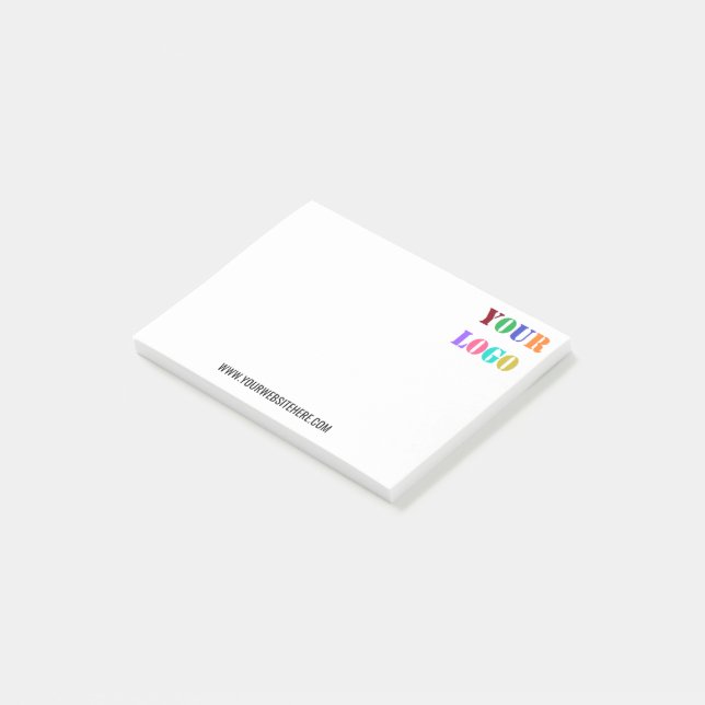 Custom Company Logo Text Post-it® Notes Template (Angled)
