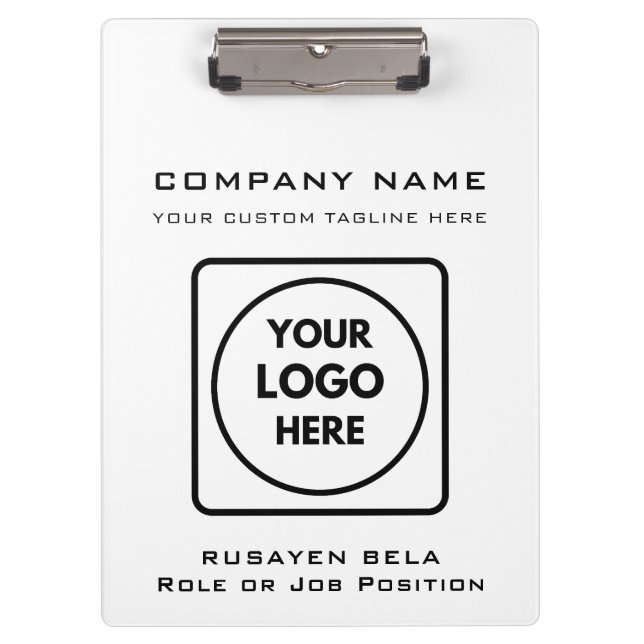Custom Company Logo Text Pro clipboard (Front)
