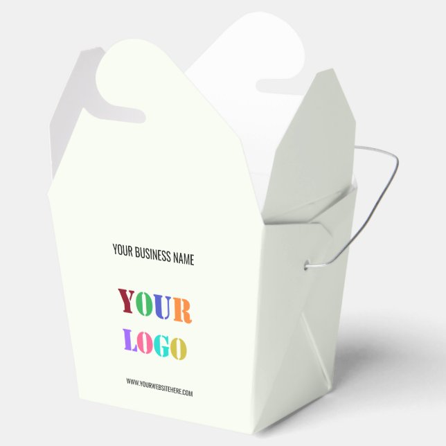 Custom Company Logo Text Promotional Favour Boxes (Opened)