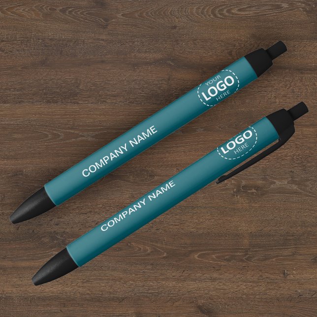 Custom Company Logo & Text Teal Pen (Creator Uploaded)