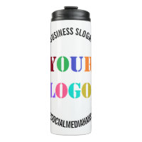 Custom Company Logo Text Thermal Tumbler Template