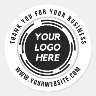 Custom Company Logo Thank You For Your Business Classic Round Sticker