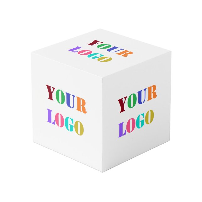 Custom Company Logo Your Business Promotional Cube (Front Angled)