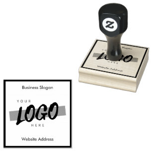 Custom Company logo your Business slogan website Rubber Stamp