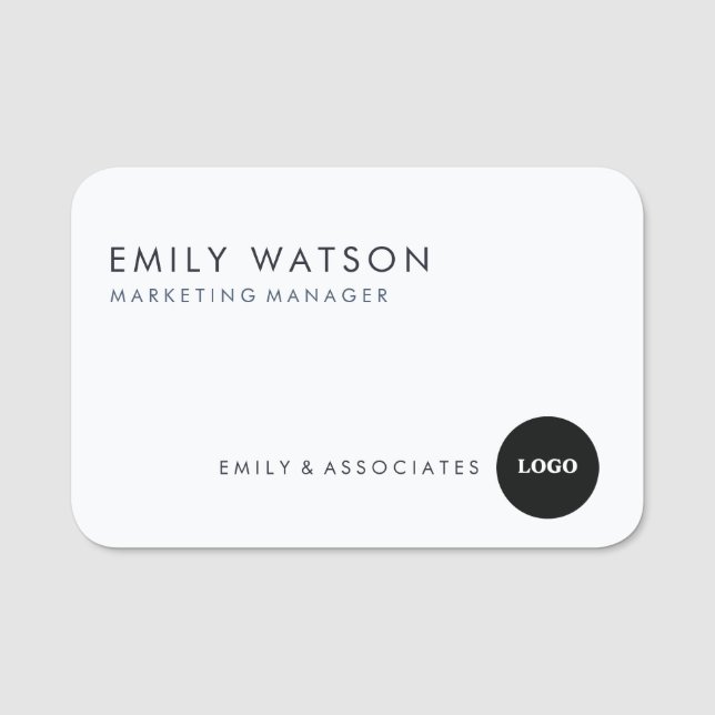 Custom Company Name Badge – Professional Staff ID  (Front)