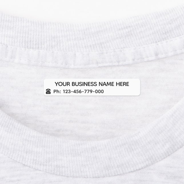Custom Company Name Phone Info Business Labels (Affixed)