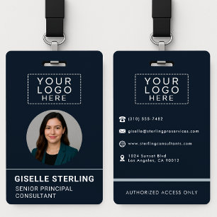 Custom Company Name Tag Photo ID Logo ID Badge