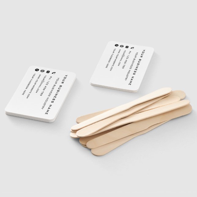 Custom Company Name Text Info Hand Fan Template (Non-assembled)