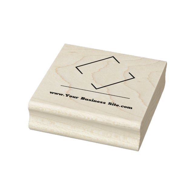 Custom Company or Business Large Logo and Website Rubber Stamp (Stamp)