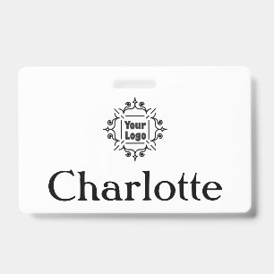 Custom Company or Business Logo and Name ID Badge