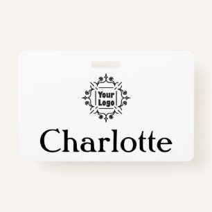 Custom Company or Business Logo and Name ID Badge