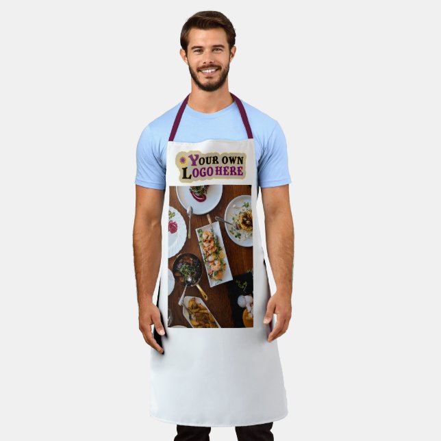 Custom company photo and business logo apron (Worn)