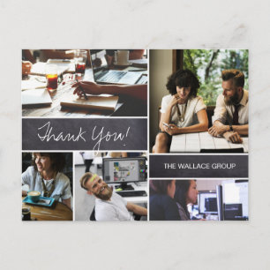 Custom Company Photo collage thank you Postcard