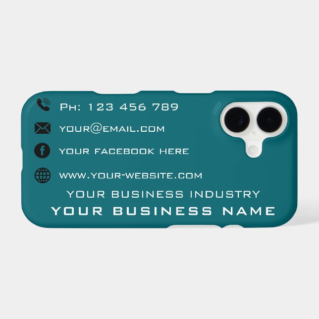 Custom Company Promotional Business iPhone Case (Back Horizontal)
