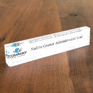 Custom Company promotional Nameplate