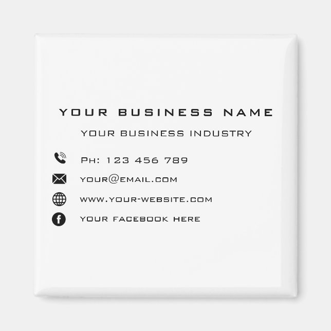 Custom Company Promotional Personalised Magnet (Front)