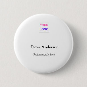 Custom company store business employee 6 cm round badge