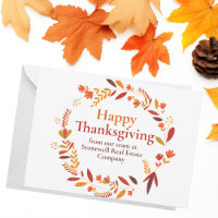 Custom Company Thanksgiving Beautiful Autumn Leaf