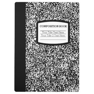 Custom Composition Book Black/White School/Teacher Clipboard